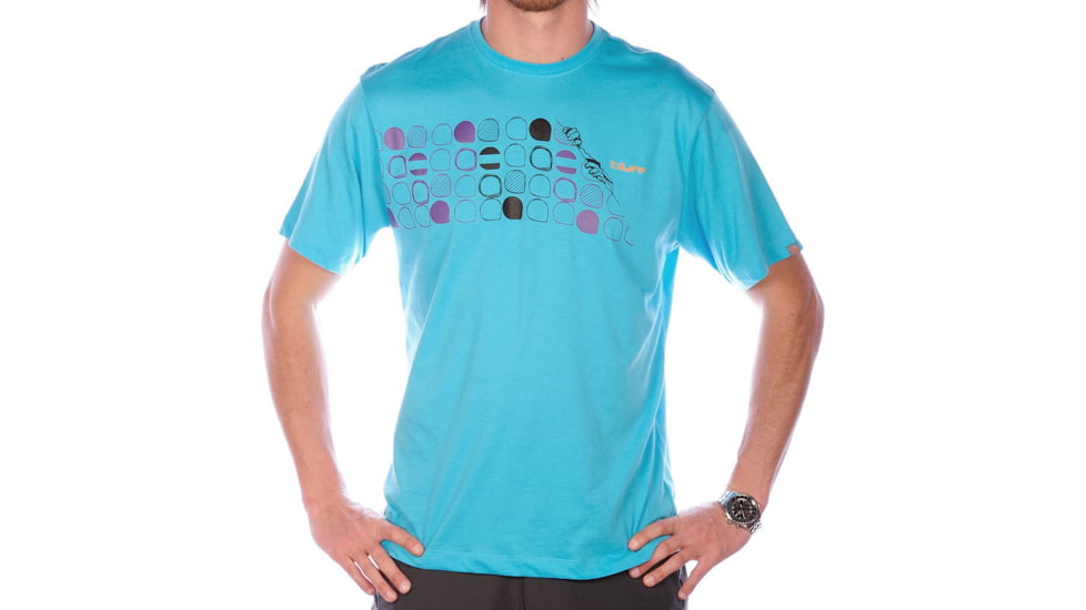 Blurr Squircle Tee - Men's-Blue Lagoon-Small