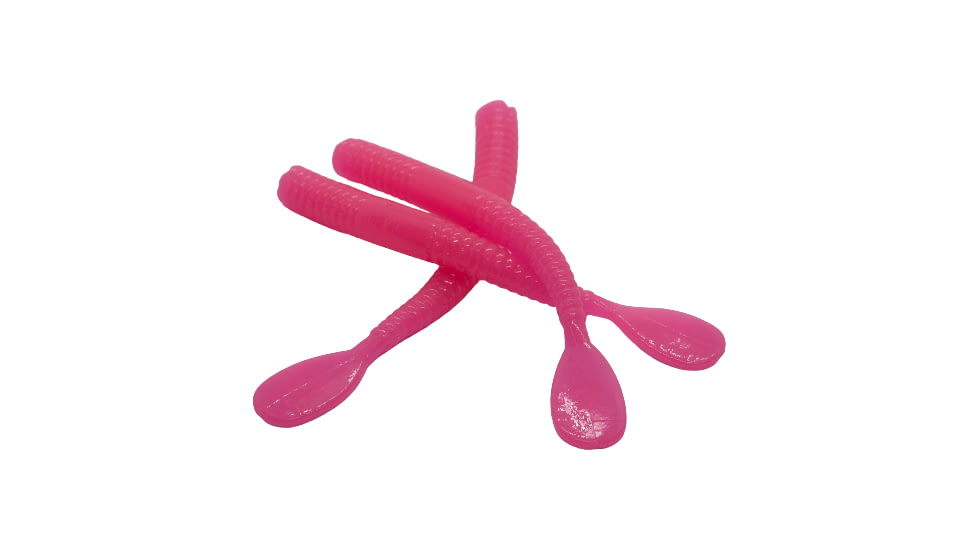 BnR Tackle Holey Worm, 8, 3.5in, Bubblegum, BG3.5