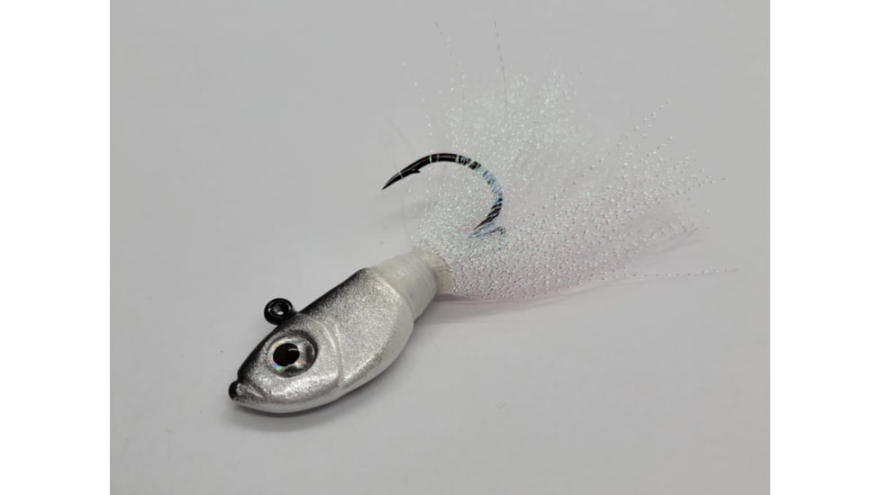 BnR Tackle Walleye Jigs, Silver Ghost, 1.5oz, WJSG1.5