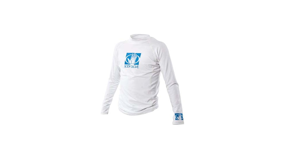 Body Glove Basic Long Sleeve Lycra Rashguard - Kids, White, 4, 13211J-WHT-4
