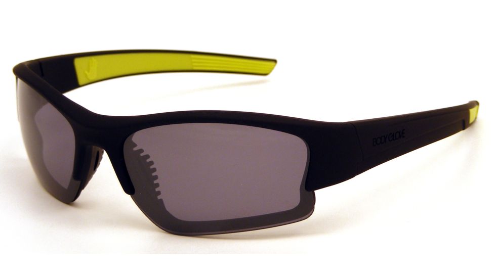 Body Glove Vapor 17 Sunglasses, Black Frame, Smoke Polarized Lens, Polarized, 10218616.QTM