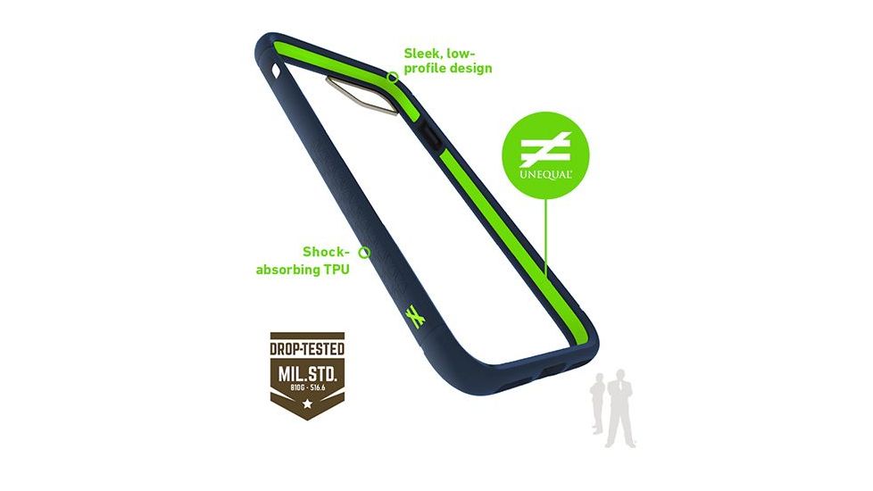 Bodyguardz Unequal iPhone 7 Contact, Navy/Green, Navy/Green, BG-47506
