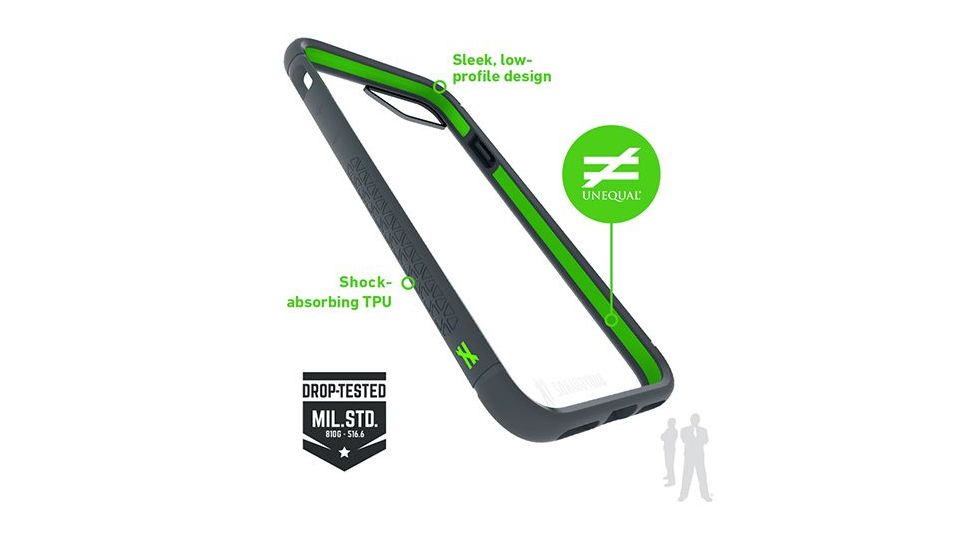 Bodyguardz Unequal iPhone 7 Plus Contact, Grey/Green, Grey/Green, BG-47568