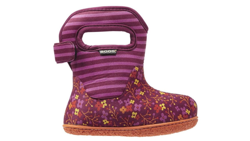 Bogs Baby Bogs Classic Flower Stripe Boot,Cranberry,Size 7 71565I-608-7