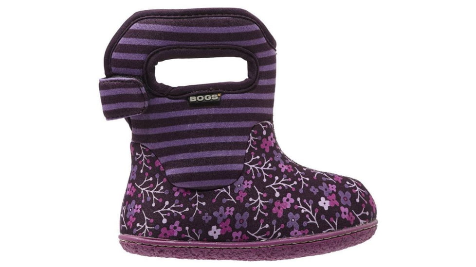 Bogs Baby Bogs Classic Flower Stripe Boot,Plum,Size 10 71565I-690-10