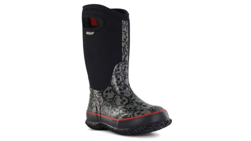Bogs Classic Skulls Boot,Black,Size 1 71440-001-1