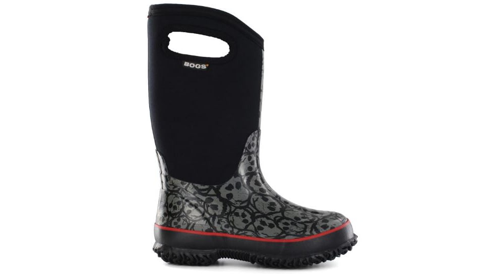 Bogs Classic Skulls Boot,Black,Size 1 71440-001-1