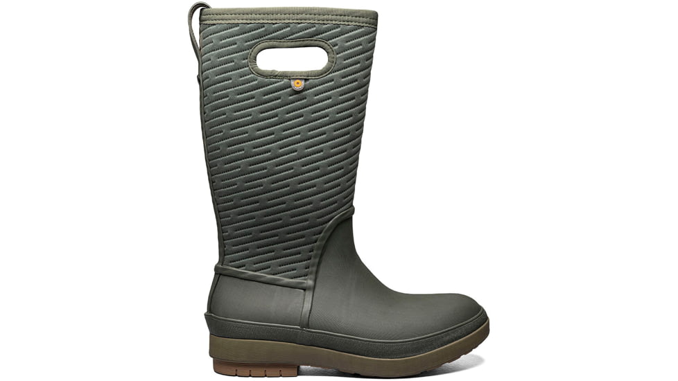 Bogs Crandall Li Tall Slip On Snow Boots- Womens, Dark Green, 9, 72701-301-9