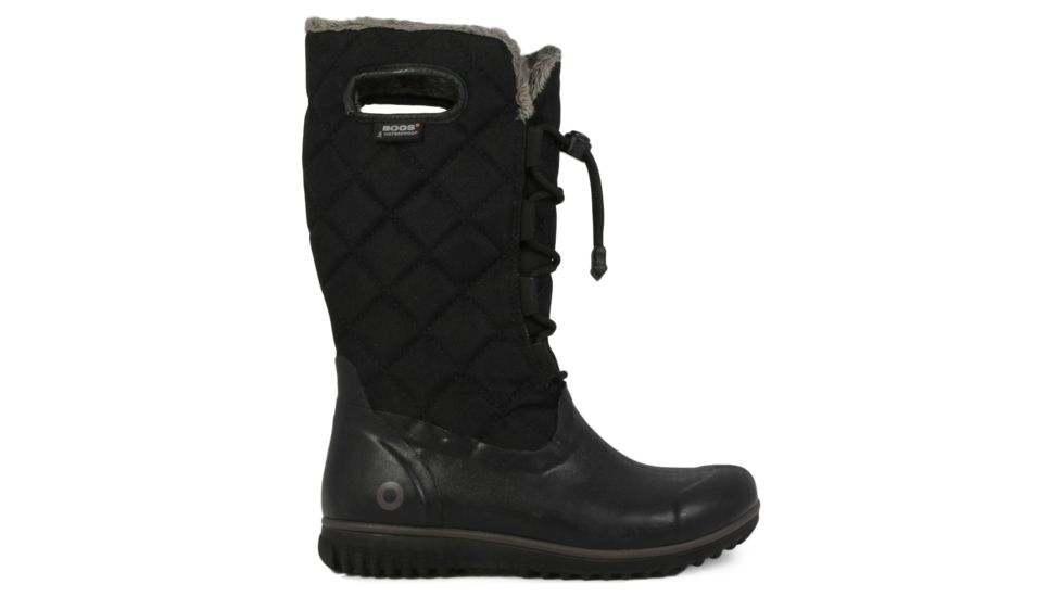 Bogs Juno Lace Tall Rubber Boot - Womens-Black-Medium-6 US