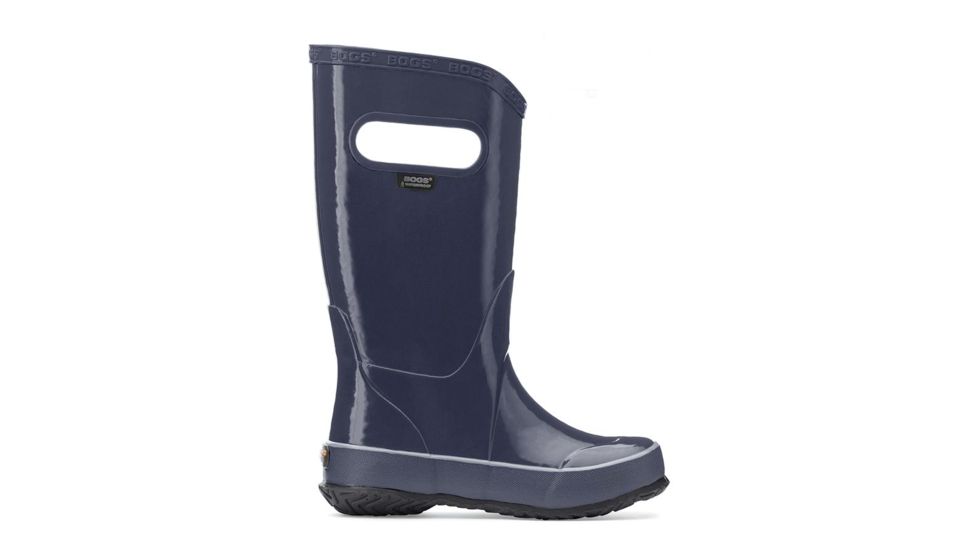 Bogs Kids Solid Color Waterproof Rainboots - Kids, Navy, 1, 71325-410-1