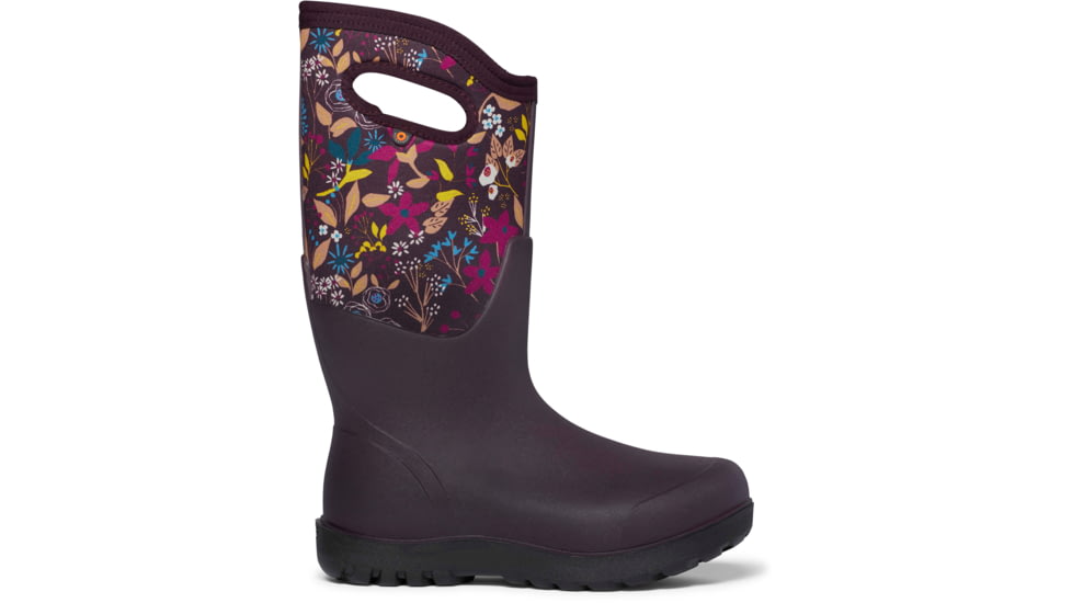 Bogs Neo Classic Cartoon Flower Shoes - Womens, Burgundy Multi, 10, 72857-641-10