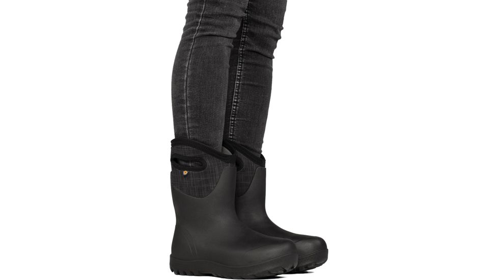 Bogs Neo Classic Mid Linen - Womens, Black Multi, Medium, 9, 72254-009-M- 9