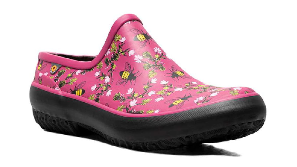 Bogs Patch Clog Bees - Womens, Fuchsia, 9, 72968-660-9