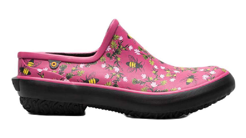 Bogs Patch Clog Bees - Womens, Fuchsia, 9, 72968-660-9
