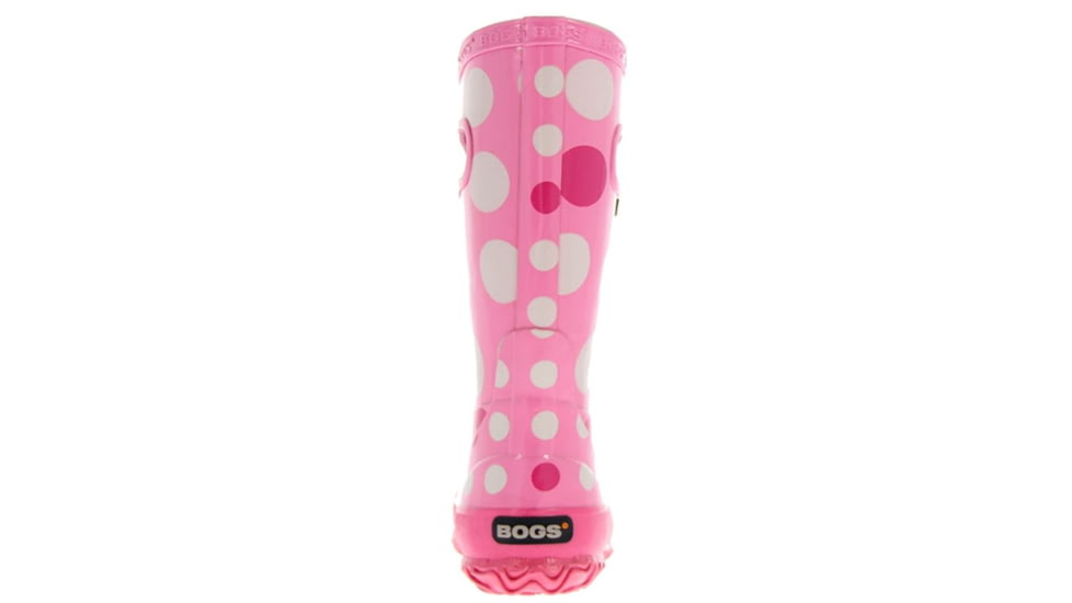 Bogs Rain Dots Boot,Pink Multi,Size 4 71452-690-4