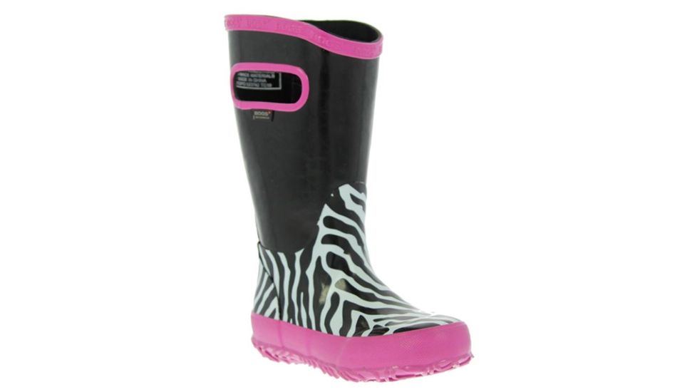 Bogs Rain Zebra Boot,Black Multi,Size 8 71740-009-8