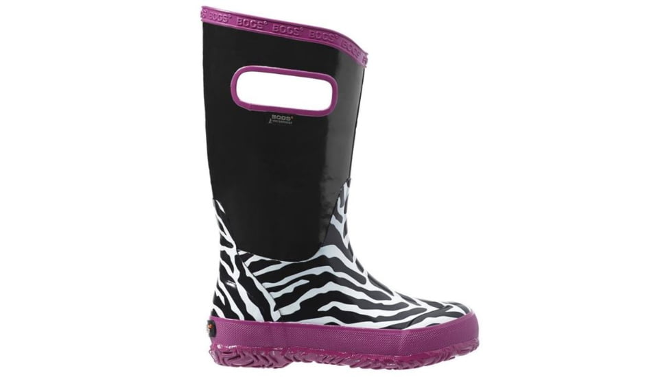 Bogs Rain Zebra Boot,Black Multi,Size 8 71740-009-8