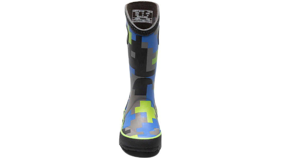 Bogs Rainboot Big Camo Shoes - Kids, Black/Green, 11, 72996-978-11