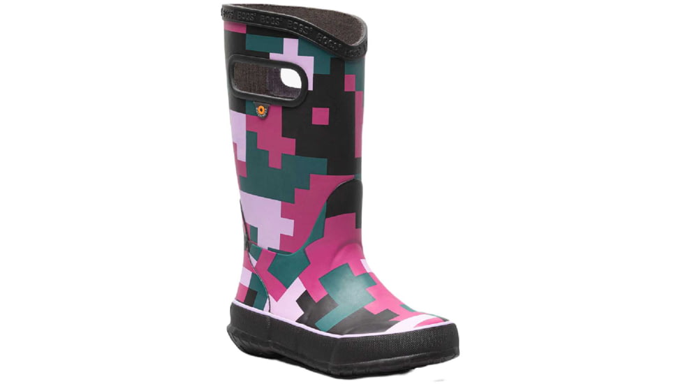 Bogs Rainboot Big Camo Shoes - Kids, Black Multi, 1, 72996-9-1