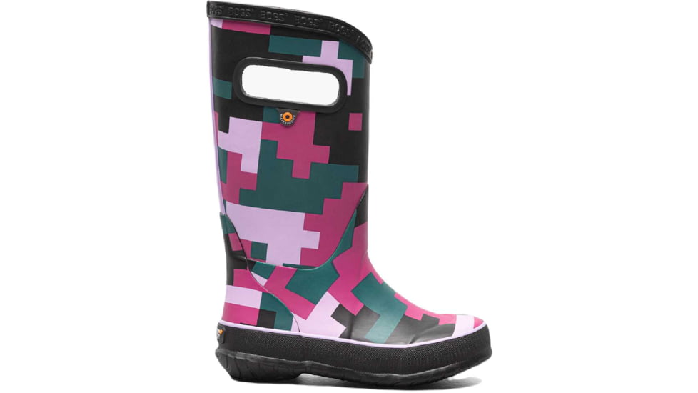 Bogs Rainboot Big Camo Shoes - Kids, Black Multi, 1, 72996-9-1