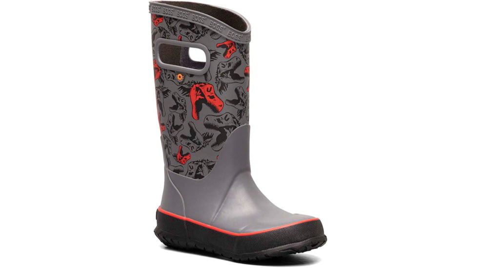 Bogs Rainboot Cool Dinos Shoes - Boys, Gray, 10, 72803-020-10