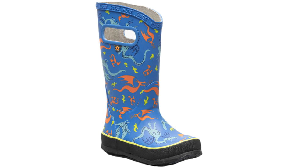 Bogs Rainboot Dragons Shoes - Kids, Blue Multi, 2, 72998-460-2