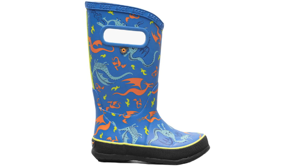 Bogs Rainboot Dragons Shoes - Kids, Blue Multi, 2, 72998-460-2