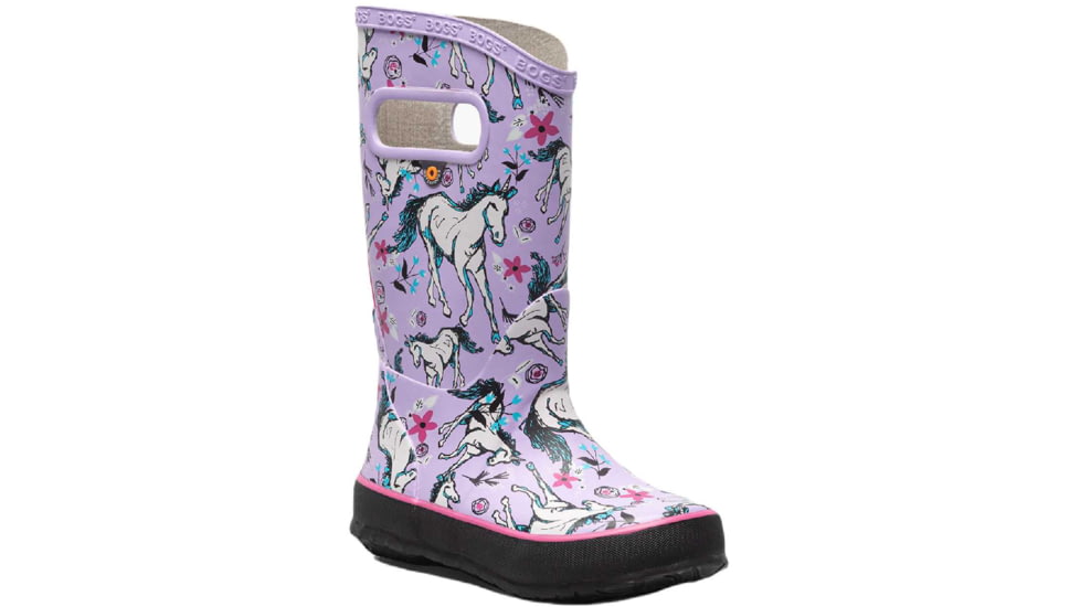 Bogs Rainboot Unicorn Awesome Shoes - Kids, Lavender Multi, 8, 73000-541-8