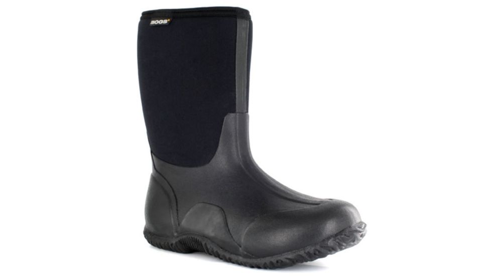 Bogs Womens Classic Mid No Handle Boot,Black,Size 8 61152-001-8