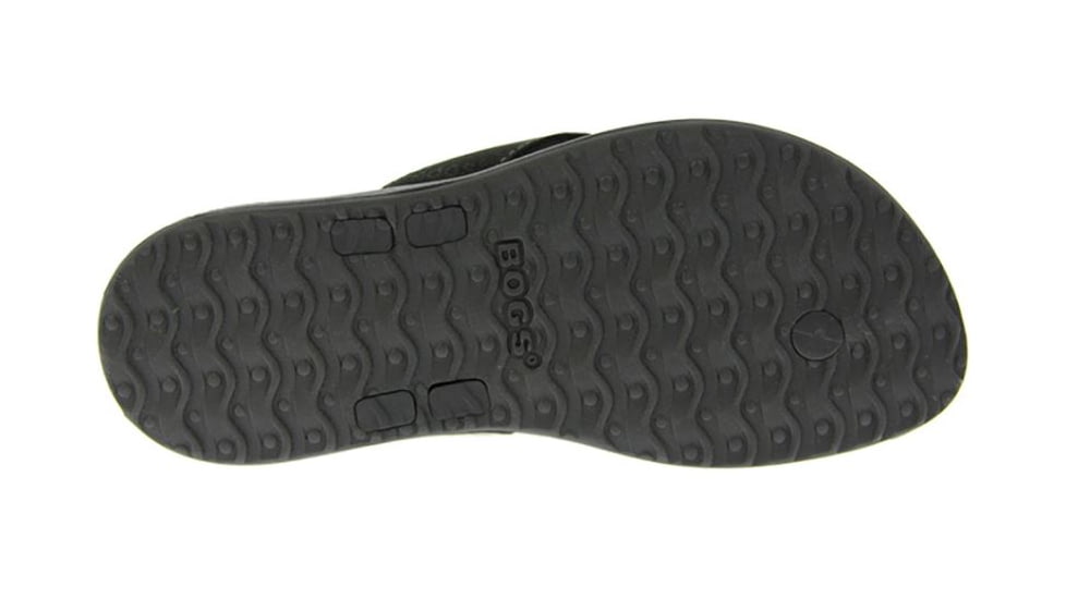 Bogs Womens Hudson Leather Sandal,Black,Size 12 71695-001-12