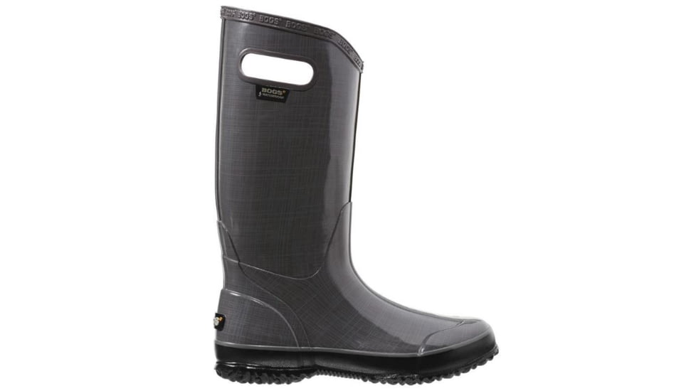 Bogs Womens Linen Rain Boot,Dark Gray,Size 12 71434-011-12
