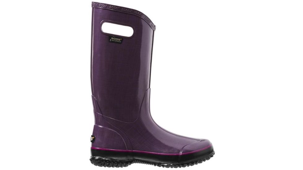 Bogs Womens Linen Rain Boot,Purple,Size 6 71434-542-6