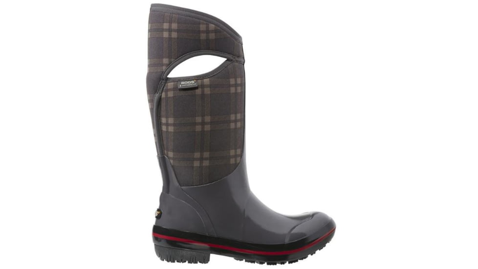 Bogs Womens Plimsoll Plaid Tall Boot,Gray,Size 12 71785-011-12