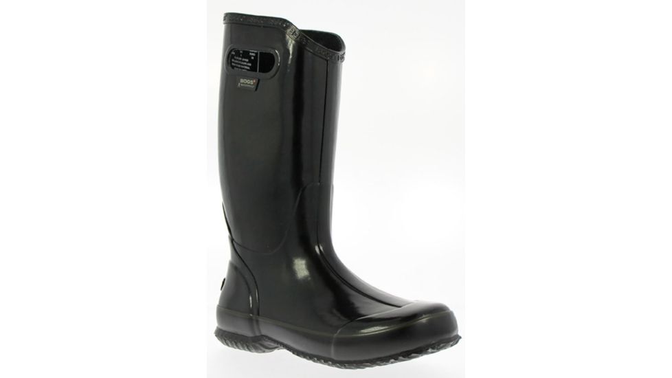 Bogs Womens Solid Rain Boot,Black,Size 9 71287-001-9