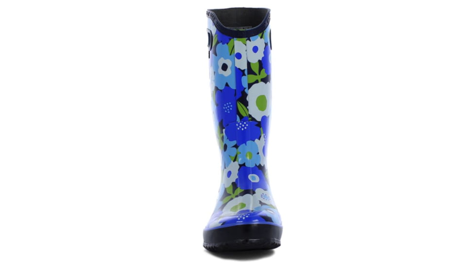 Bogs Womens Spring Flowers Rain Boot,Navy Multi,Size 6 71897-492-6