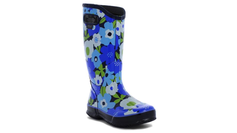 Bogs Womens Spring Flowers Rain Boot,Navy Multi,Size 6 71897-492-6