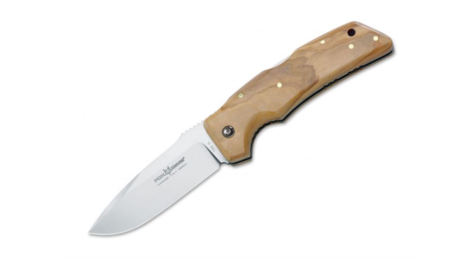 Boker 1500Ol Fox Elite Folding Knife, 3.9in, N690, Uncoated, Brown, 1500OL