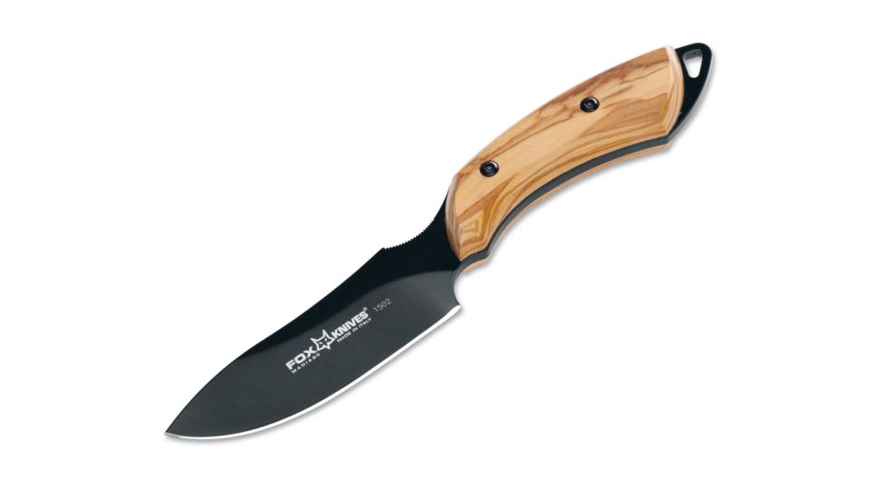 Boker 1502Ol Fox Euro Hunter Olive Fixed Blade Knife, 3.7in, N690, Olive Wood, Brown, 1502OL
