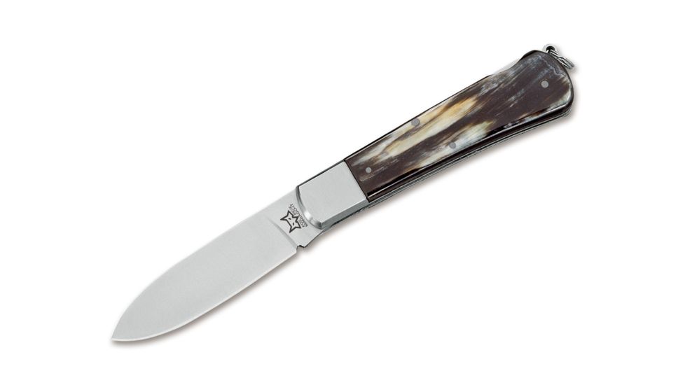 Boker 210Cr Fox Hunting Knife, 3.5in, 12C27, Cow Horn, Brown, 210CR