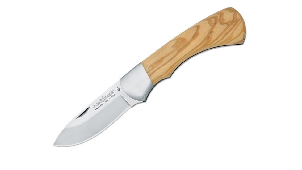 Boker 524 Fox Traditional Fixed Blade Knife, 3in, 12C27, Olive Wood, Brown, 524