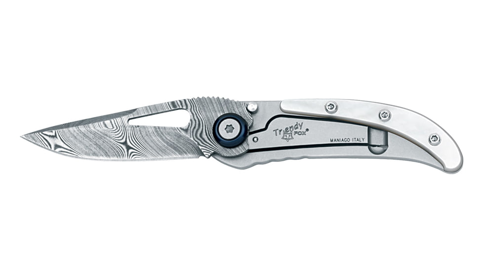 Boker Baroni Trendy Damascus Folding Knife, 2.16in, Stainless Steel, 463DMOP