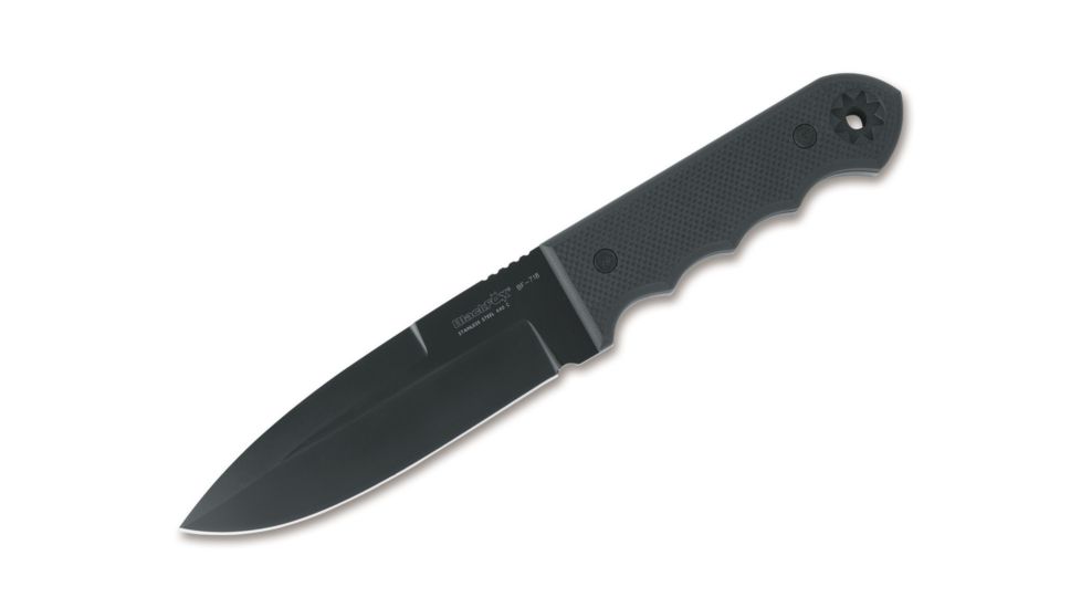 Boker Bf-718 Black Fox All Points Fixed Blade Knife, 5.9in, 440C, G10, Black, BF-718