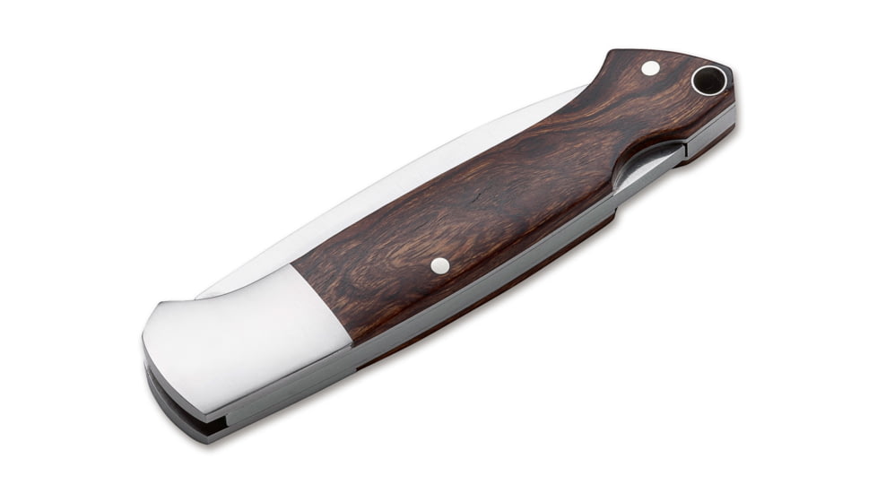 Boker Davis Classic Gold Folding Knife, 3.4in, N690, Desert Ironwood, Uncoated, Brown, 114624