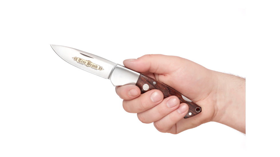 Boker Davis Classic Gold Folding Knife, 3.4in, N690, Desert Ironwood, Uncoated, Brown, 114624