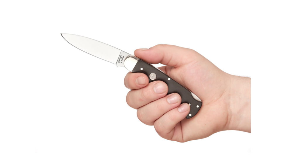 Boker Fellow Ebony Wood Folding Knife, 3.3in,C75, Brown, 111050