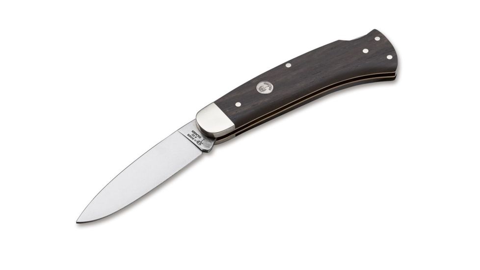 Boker Fellow Ebony Wood Folding Knife, 3.3in,C75, Brown, 111050