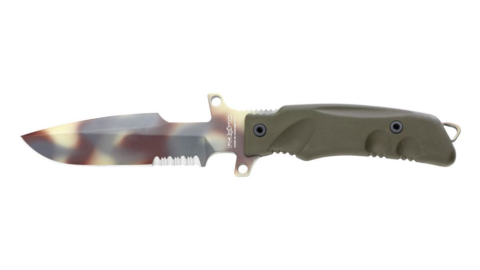 Boker Fkmd Predator I Camo Fixed Blade Knife, 5.51in, N690Co, Forprene, Olive Drab Green, FX-P3DC