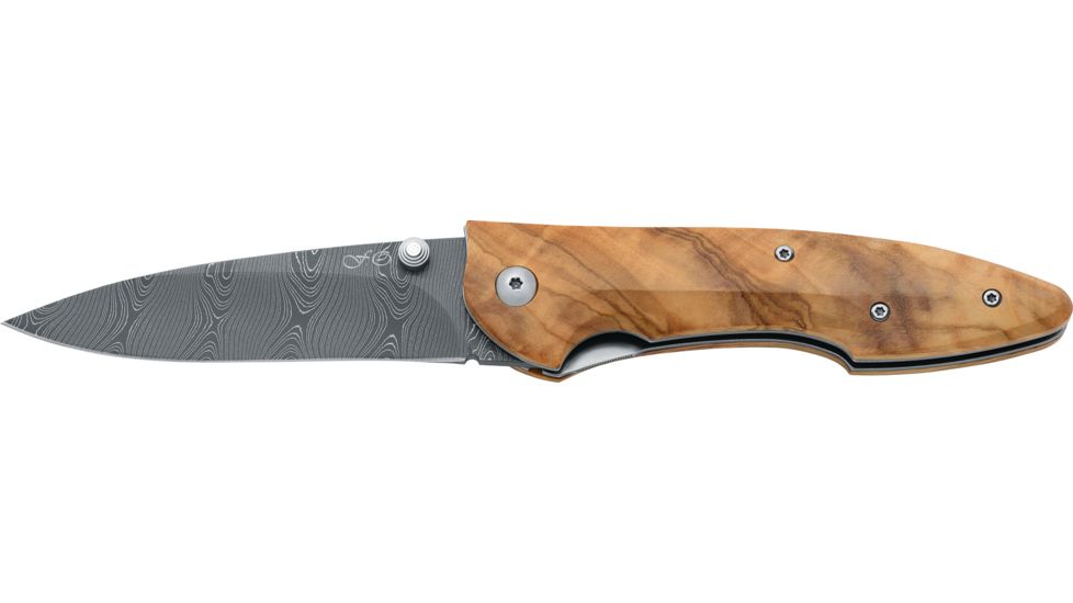 Boker Fox Elishewitz Damasc Folding Knife, 3.1in, Ziricote Wood, N690, 456/2DOL