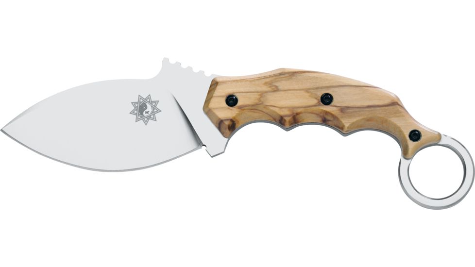 Boker Fox Parong Olive Fixed Blade Knife, 3.7in, N690, Brown, 637OL