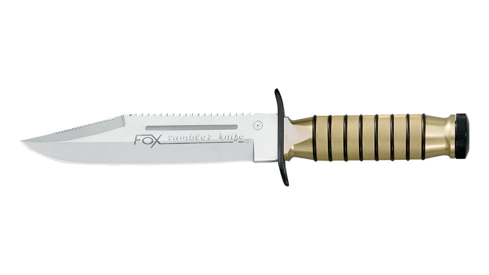 Boker Fox Rambler Knife Inox Fixed Blade Knife, 7.28in, 440A, Brown, 699
